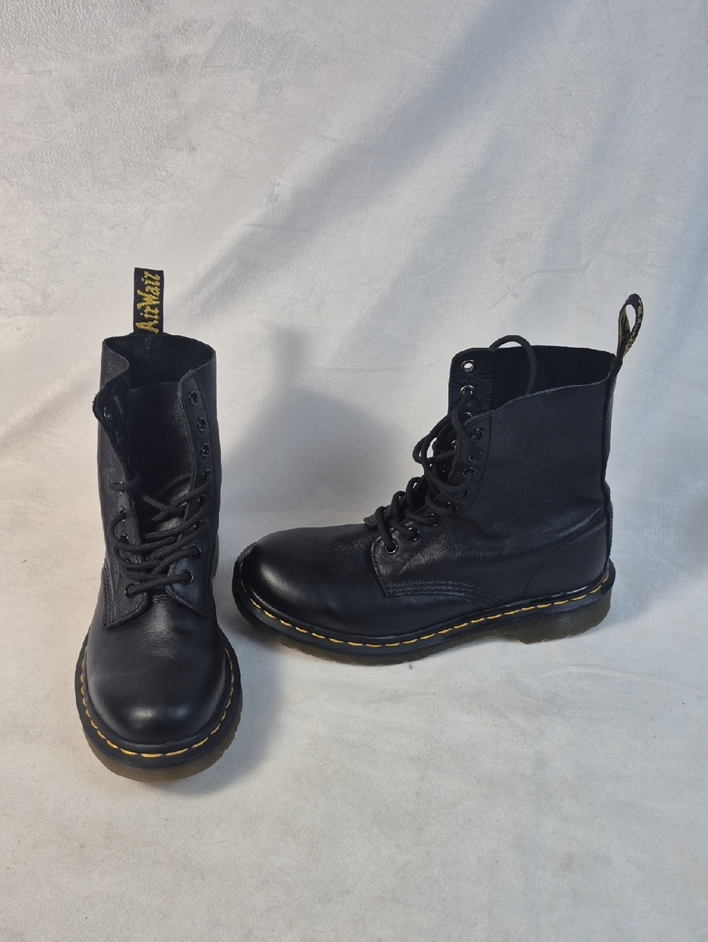 Dr. Martens Black Soft Leather Pascal Boots - Womens Size 7